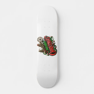 Skateboard Feliz Navidad steampunk