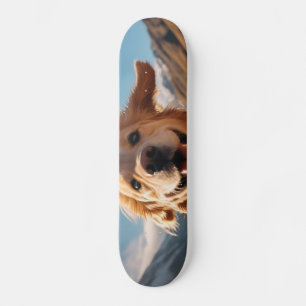 Skateboard Feliz recuperación de oro corriendo