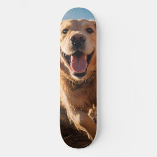 Skateboard Feliz recuperación de oro corriendo