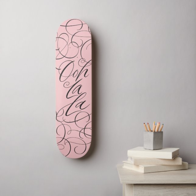 Skateboard Femina de bonito - Ooh La - Letras de poder Chica (Arte de la pared)