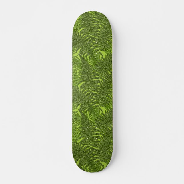 Skateboard Fern en verde (Anverso )