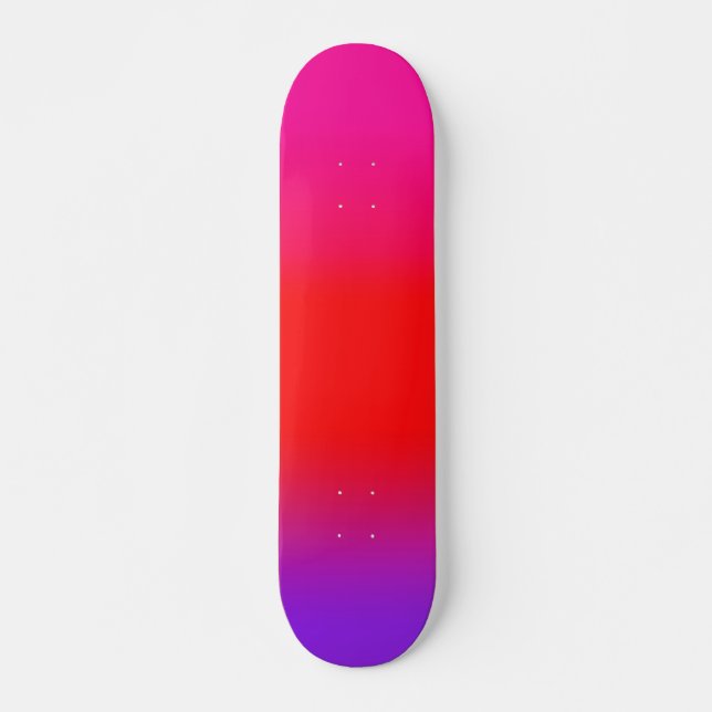Skateboard Festividad Magenta Rojo Morado Ombre (Anverso )