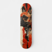 "Fetch" Bulldog francés 7 3/4" cubierta para skate