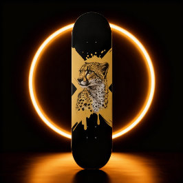 Skateboard Fierce Cheetah Graphic