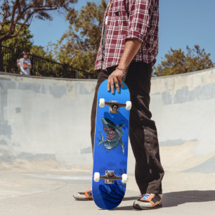 Skateboard Fierce Ocean Shark Scary Fun