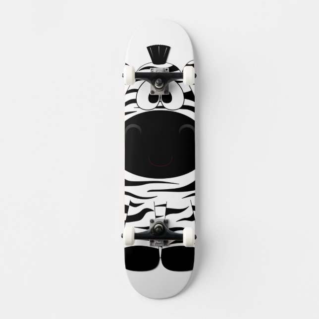 Skateboard Fierce Zebra Listo para algo de aire (Anverso)