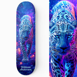 Skateboard Fiery Gslow Blue Cheetah Estilo Guay