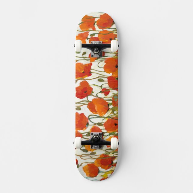 Skateboard Filas de Poppies I (Anverso)