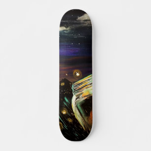 Skateboard Fire Fly Sky