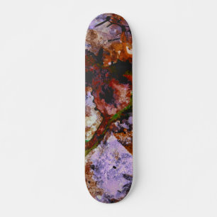 Skateboard Fire Quartz Crystal Geode Marble Abstract