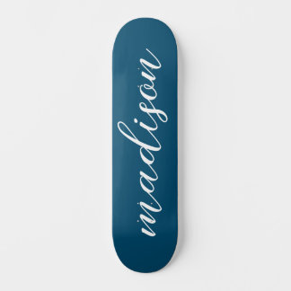Skateboard Firma de estilo simple Marina Azul Monogramado