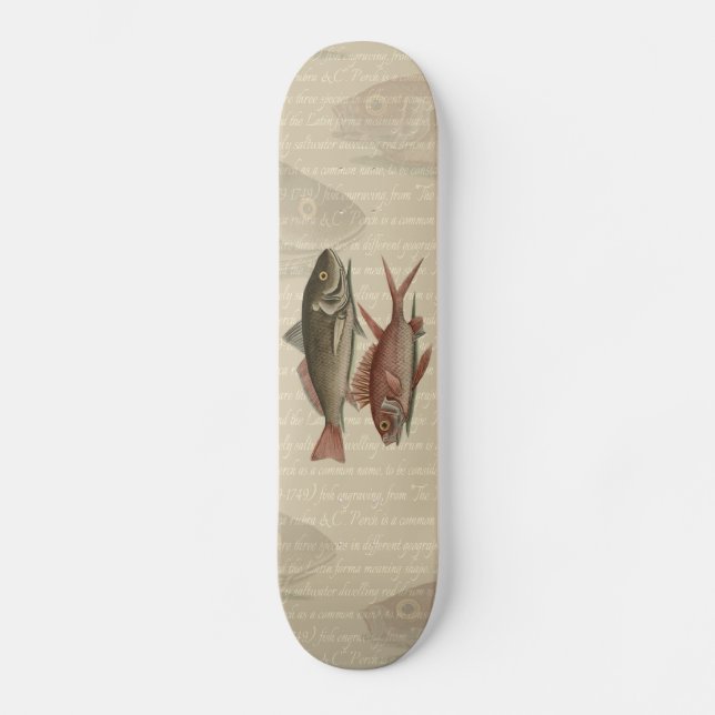 Skateboard Fish Red Perch Fisher Art (Anverso)
