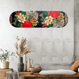 Skateboard Fitness Freak Floral Garden Rosas Deportistas