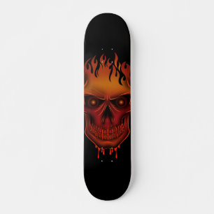 Skateboard Flame Skull