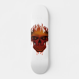 Skateboard Flame Skull