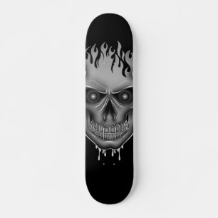 Skateboard Flame Skull - Plata