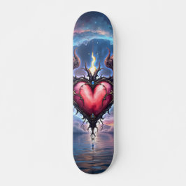 Skateboard Flamebound Heart of the Moon – Gothic Cosmic Love 