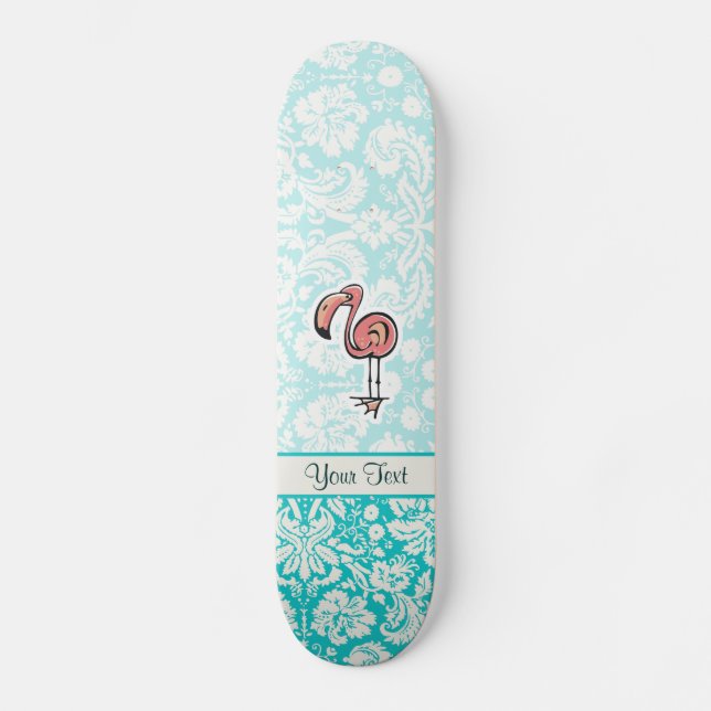 Skateboard Flamenco lindo del dibujo animado (Anverso)