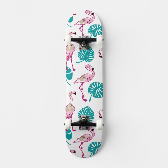 Skateboard Flamencos rosados (Anverso)
