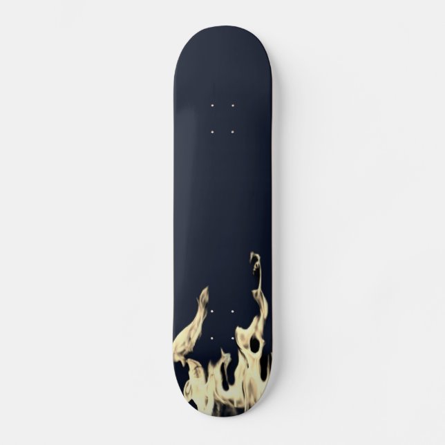 Skateboard Flammen Flamme Flame Flames Feuer Fire blue Skateb (Anverso)