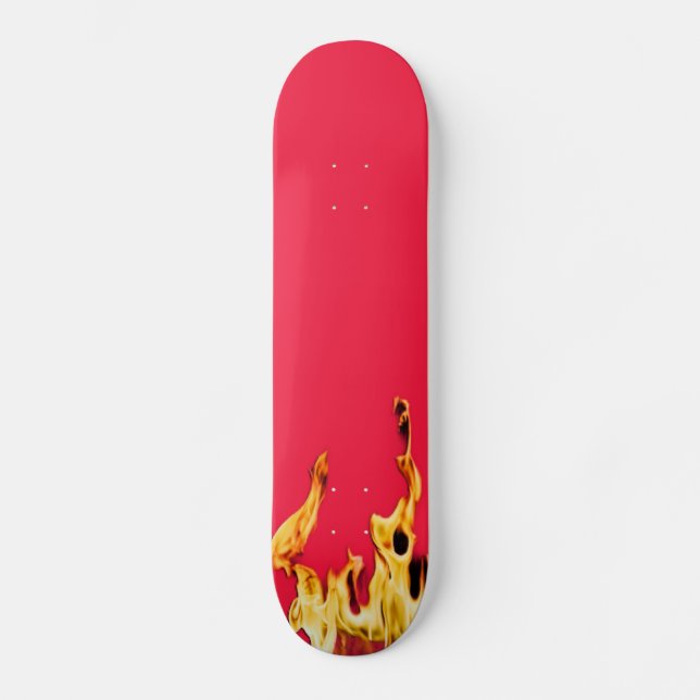 Skateboard Flammen Flamme Flame Flames Feuer Fire S Skat Skat (Anverso)