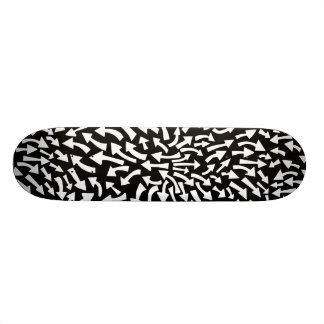 Skateboard Flechas - Blanco en negro