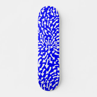 Skateboard Flechas - Blanco sobre azul (Flashback de 70)