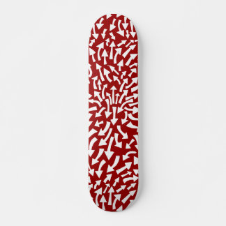 Skateboard Flechas - Blanco sobre el marrón (Flashback de los