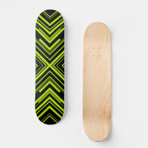 Skateboard Flechas en verde limón y negro