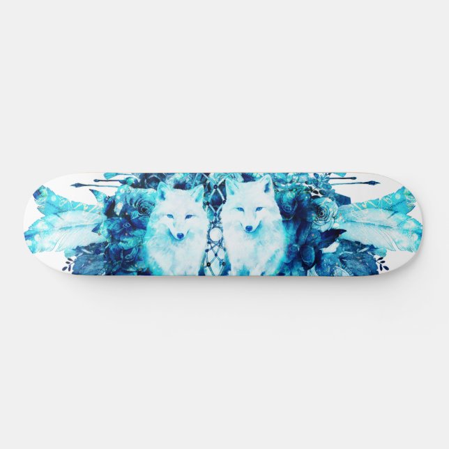 Skateboard Flor azul de hielo Artic Fox Dreamcatcher (Horz)