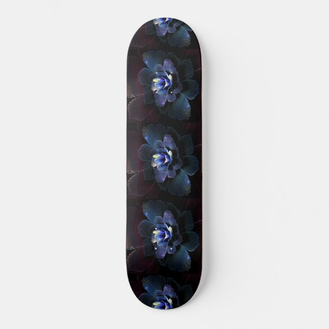 Skateboard Flor azul Organika (Anverso)