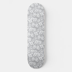 Skateboard Flor blanca hawaiana