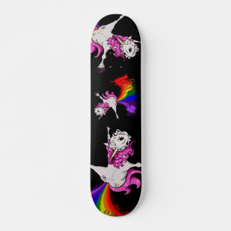 Skateboard flor de arco iris de unicornio