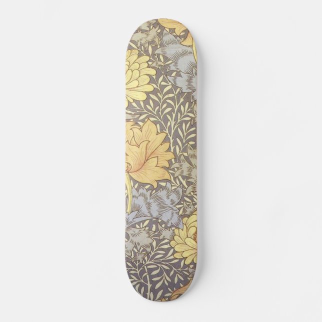 Skateboard Flor de Bonito William Morris Chrysanthemum (Anverso)