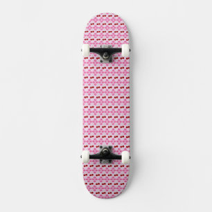 Skateboard Flor de cerezo de primavera rosada y cerezas estam