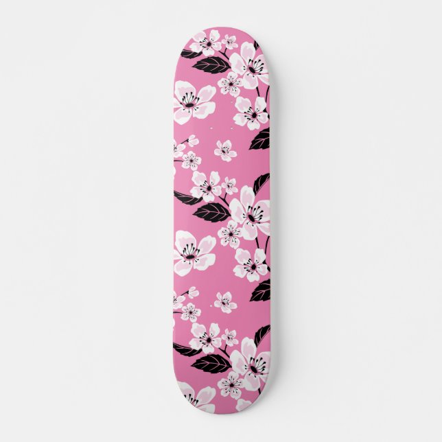 SKATEBOARD FLOR DE CEREZO - SAKURA (ROSA CLARO) (Anverso )