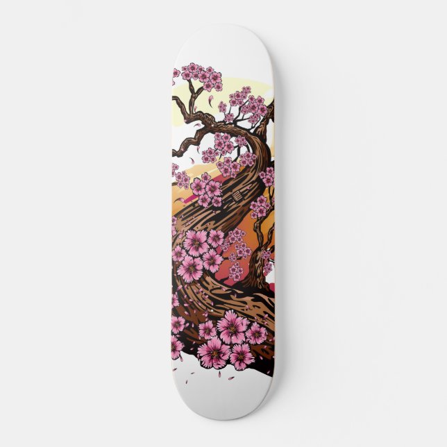 Skateboard Flor de cerezo salvaje (Anverso)