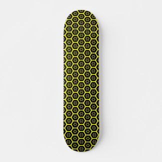 Skateboard Flor de Honeycomb - Negro y amarillo
