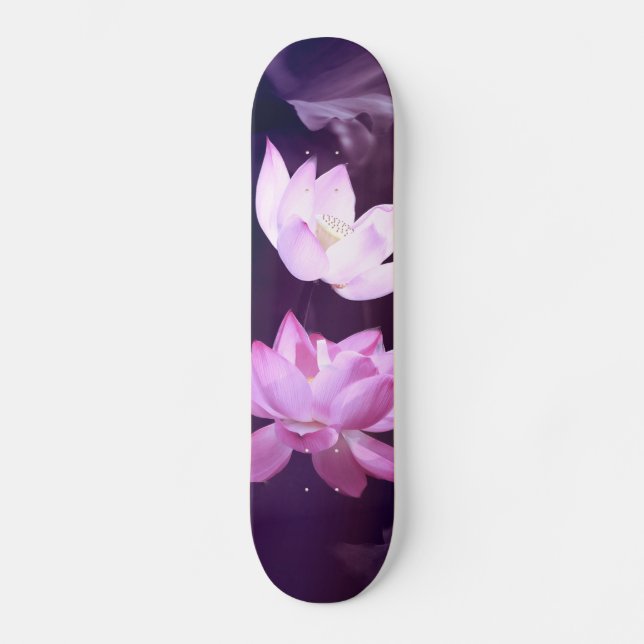 Skateboard Flor de Lotus en flor (Anverso)