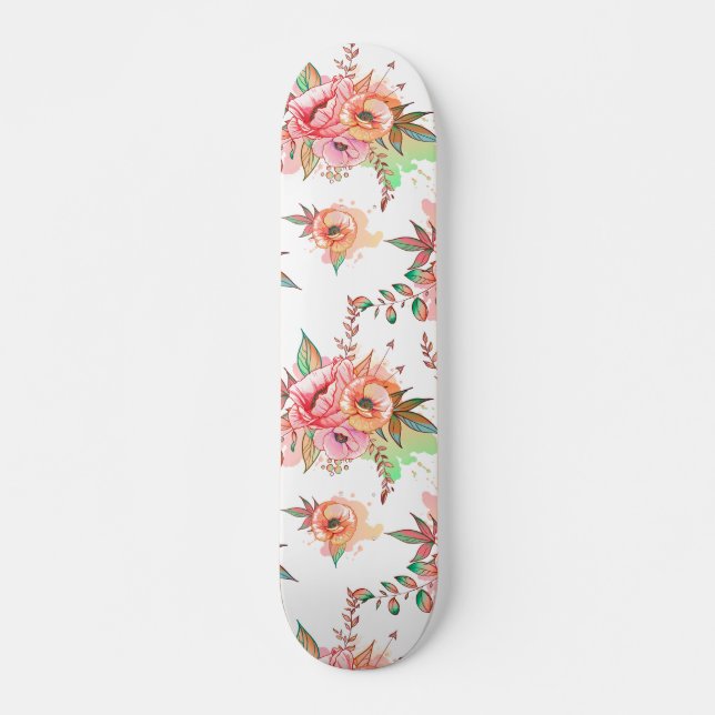 Skateboard flor de primavera (Anverso )