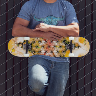 Skateboard Flor De Vida - Formas Coloridas 4