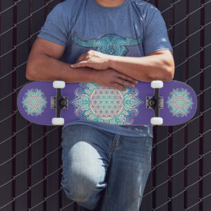 Skateboard Flor de vida - Mandala india 2