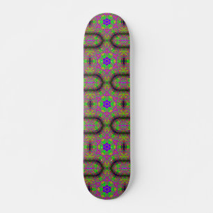 Skateboard flor/estrellas hippie-diseñadas maravillosas