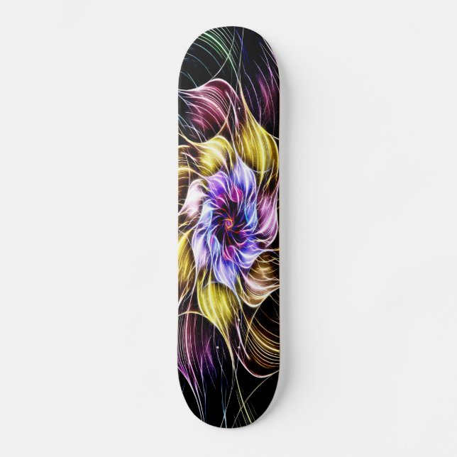 Skateboard flor fractal (Anverso)