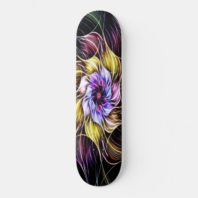 Skateboard flor fractal (Anverso)