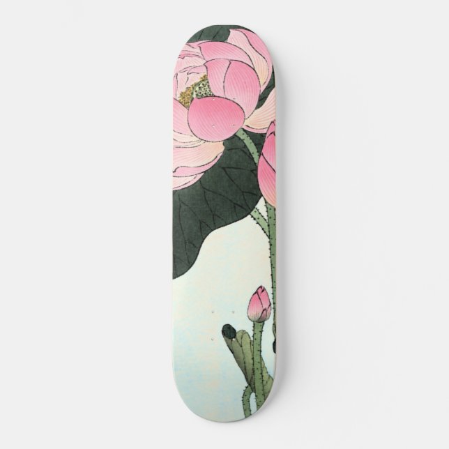 Skateboard Flor japonesa del Bello Artes el | Lotus del (Anverso)
