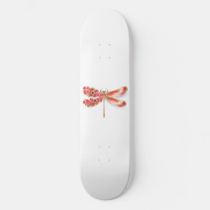 Skateboard Flor libélula con sakura de joyas