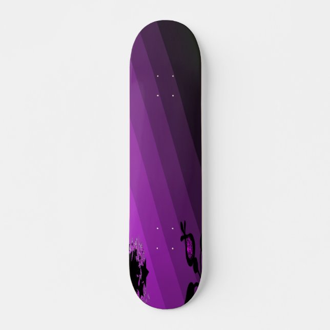 Skateboard Flor morada (Anverso )