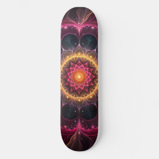 Skateboard Flor transversal luminosa | Diseño de arte espirit