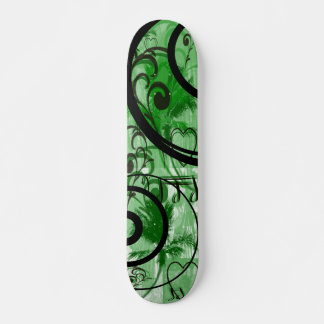 Skateboard Floral azul y verde